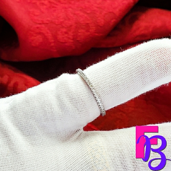Size 10 2MM CZ Womens Eternity/Anniversary Band - Picture 5 of 13
